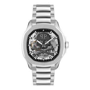 Philipp Plein $keleton $pectre Automatic Watch Silver Mens